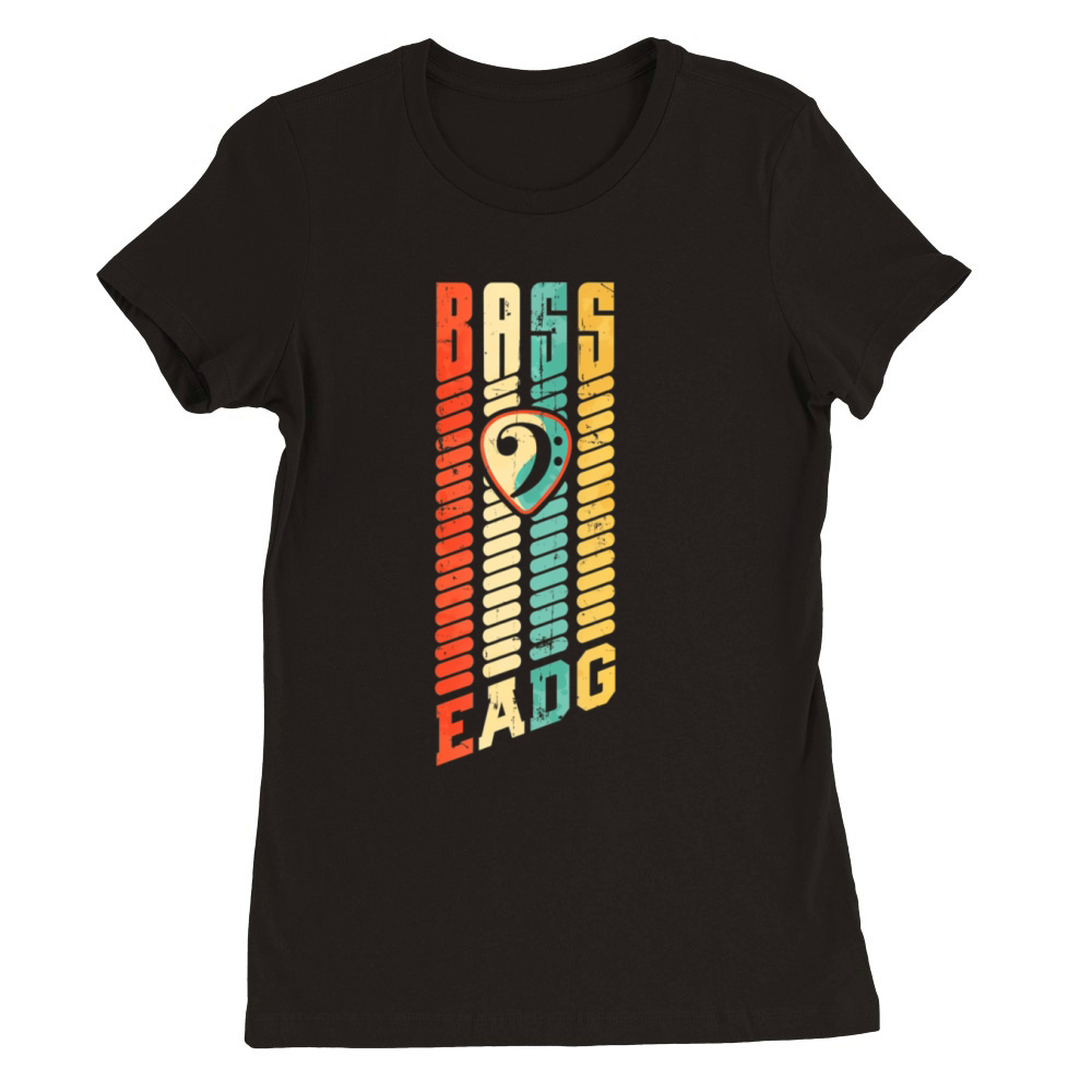 Vintage Bass Cleftrings EADG Bass Player Premium Womens Crewneck T-shirt