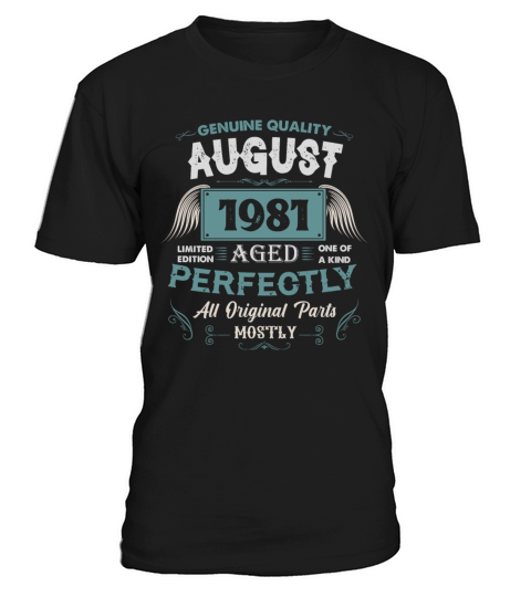 August 1981 Vintage Birthday Present T-Shirt Unisex