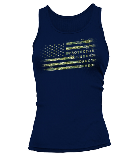 Husband Daddy Protector Hero Merica USA Flag Tank top Woman