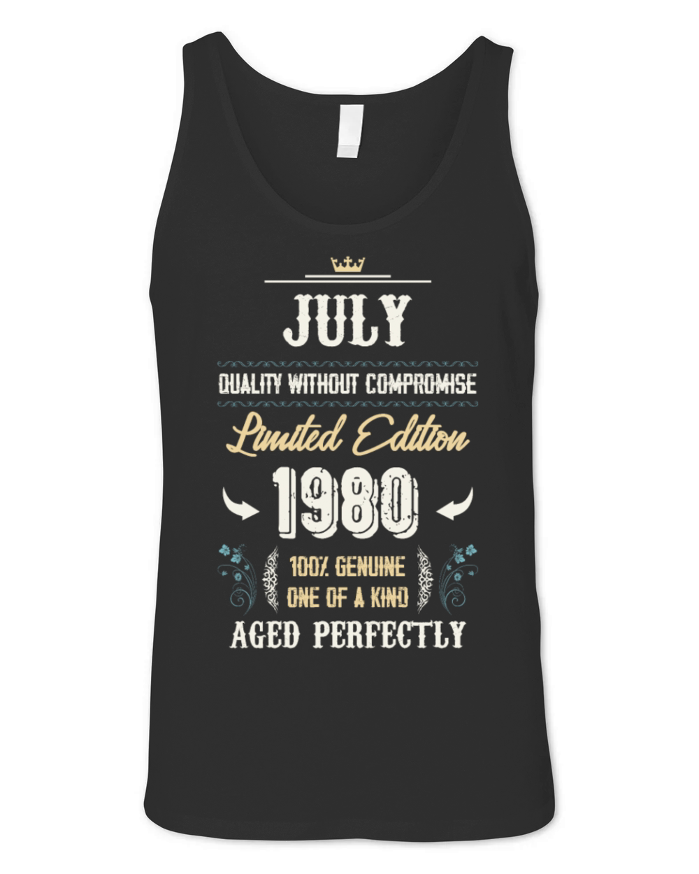 July 1980 Vintage Birthday Present Unisex Jersey Tank