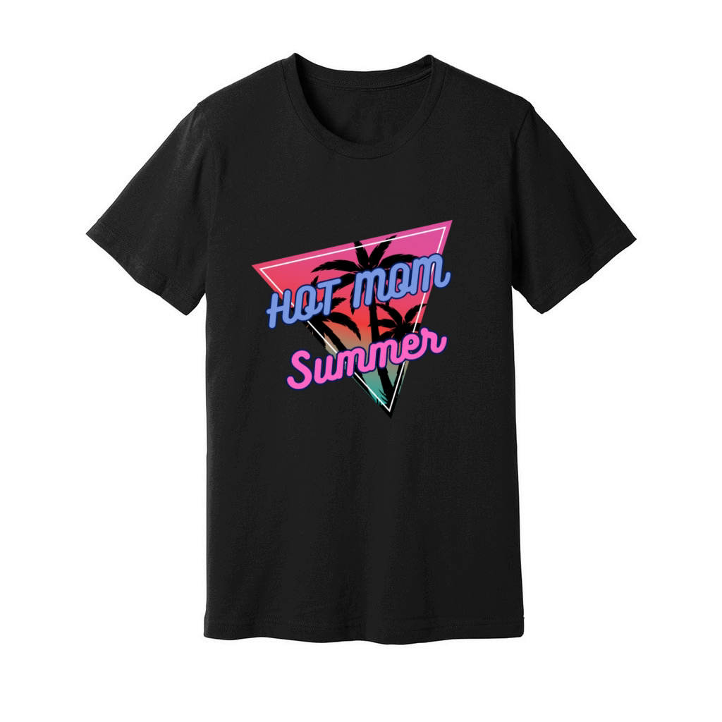 Hot Mom Summer Girl Vintage Retro Unisex Jersey Tee