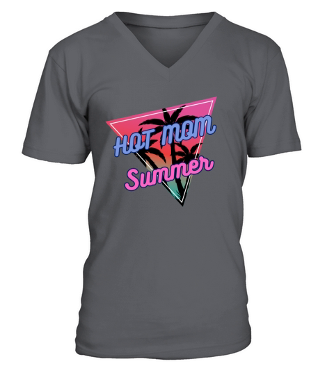 Hot Mom Summer Girl Vintage Retro V-Neck T-shirt
