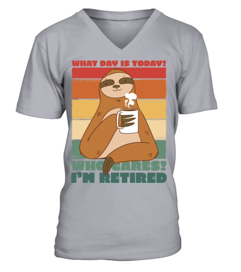 Retired Quote Sloth V-Neck T-shirt