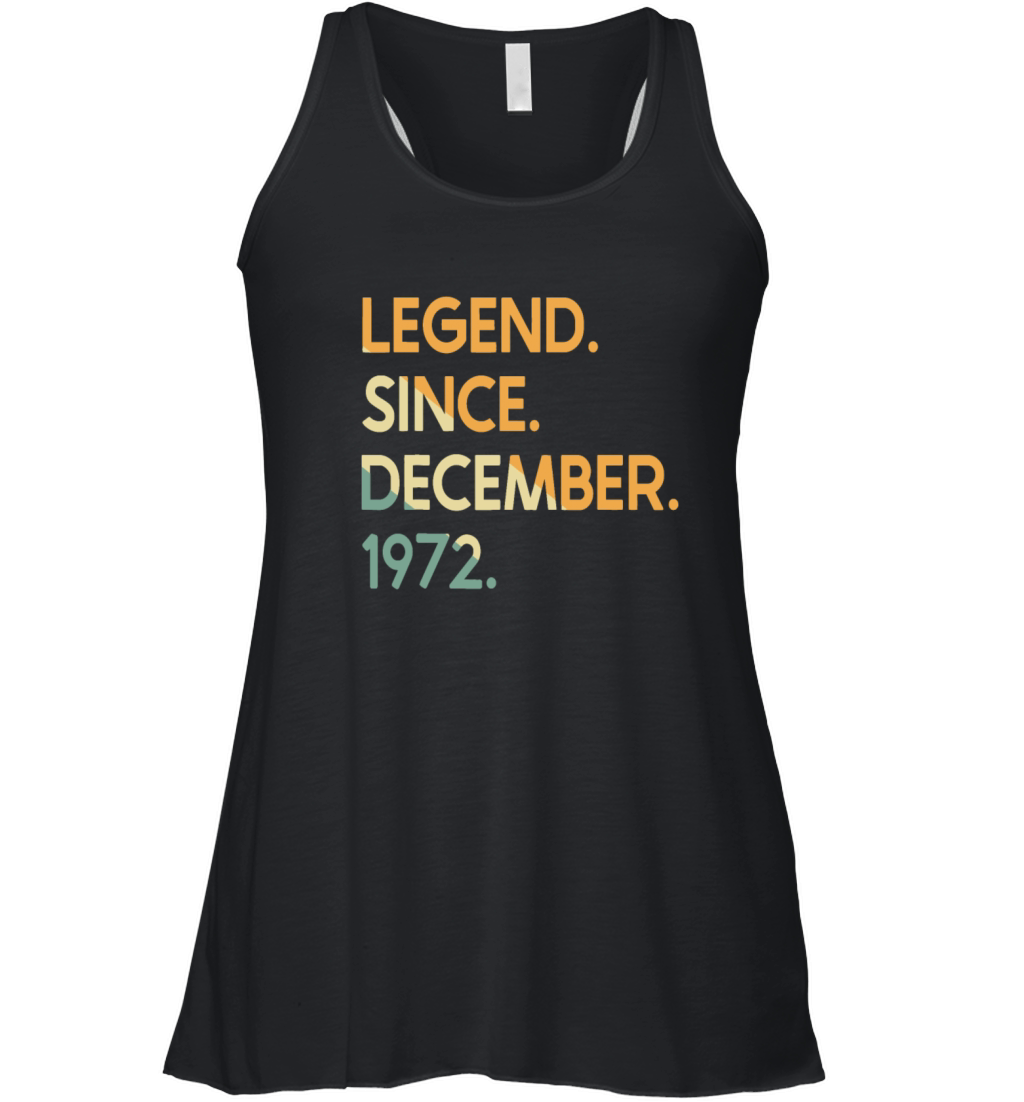50 Years Vintage Legend Since December 1972 50th B Women's Flowy Tank Top