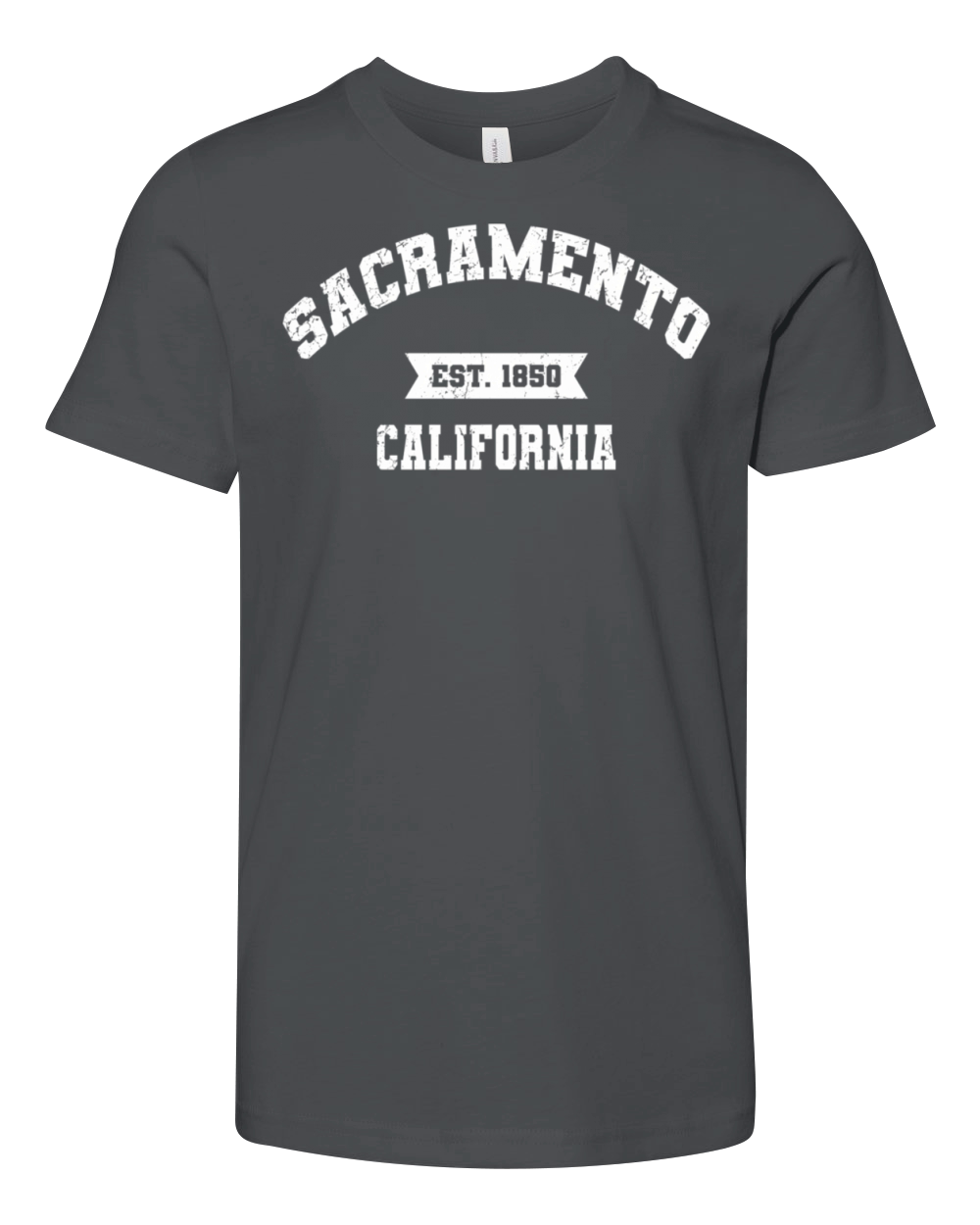 Sacrato California Ca Vintage Athletic Sports Youth Unisex Jersey Tee