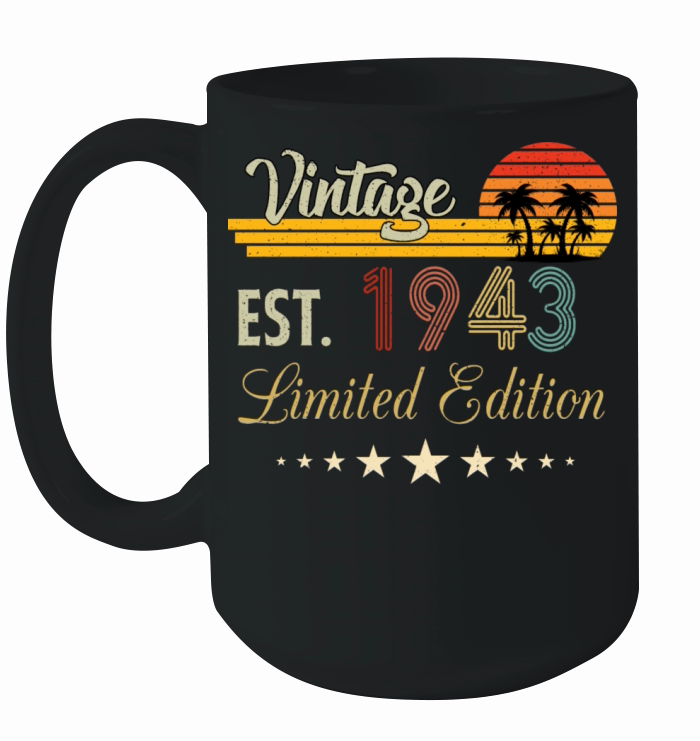 Vintage Est 1943 Limited Edition Birthday Ceramic Mug