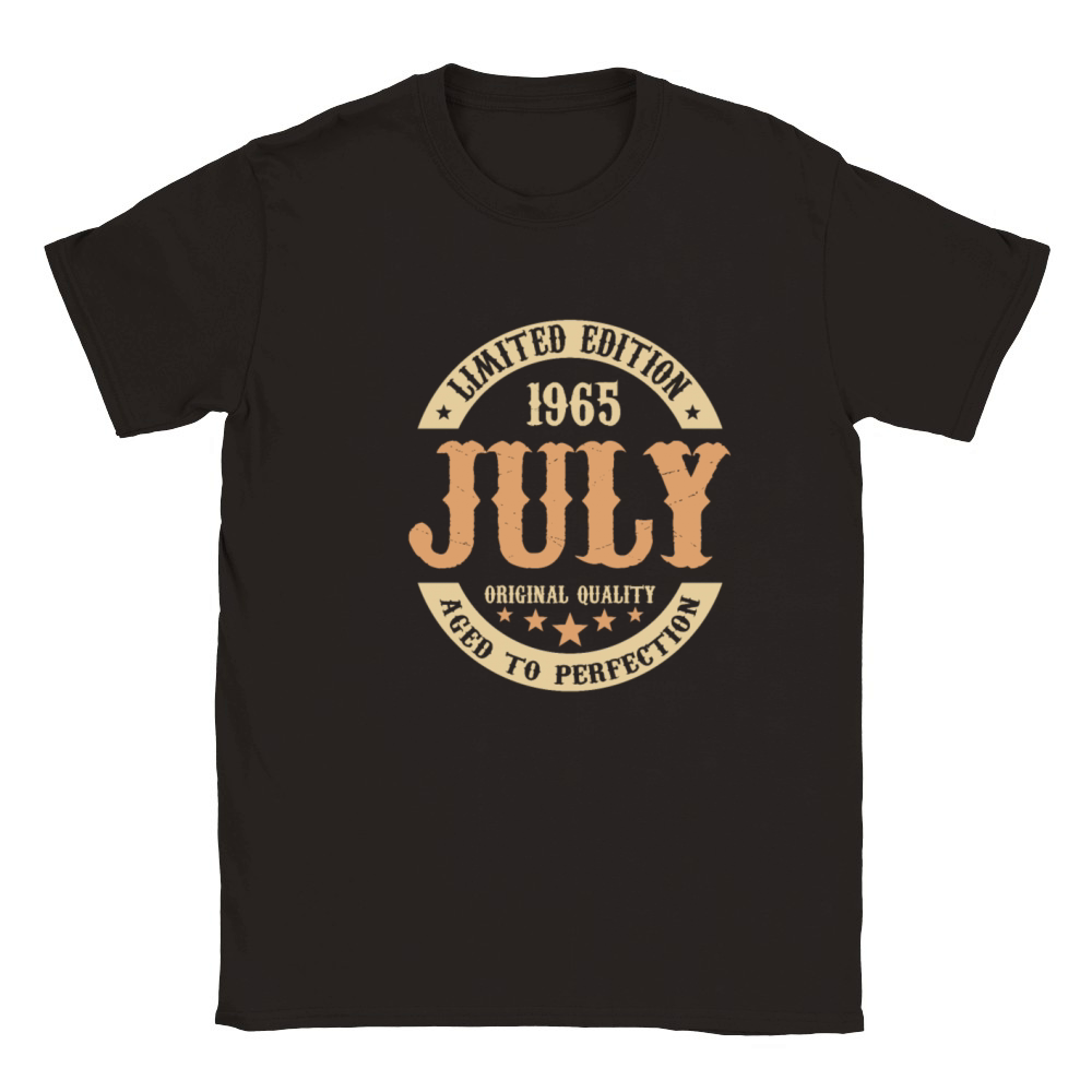 July 1965 Vintage Birthday Present Classic Kids Crewneck T-shirt