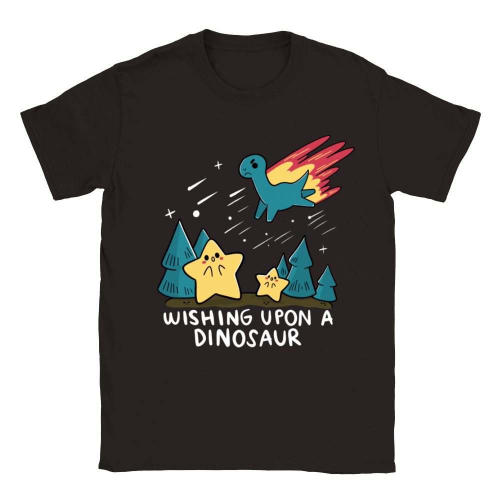 Wishing Upon A Dinosaur Classic Kids Crewneck T-shirt