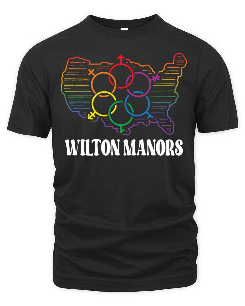 Wilton Manors Pride Month Pride Flag LGBT Communit Organic Unisex T-shirt
