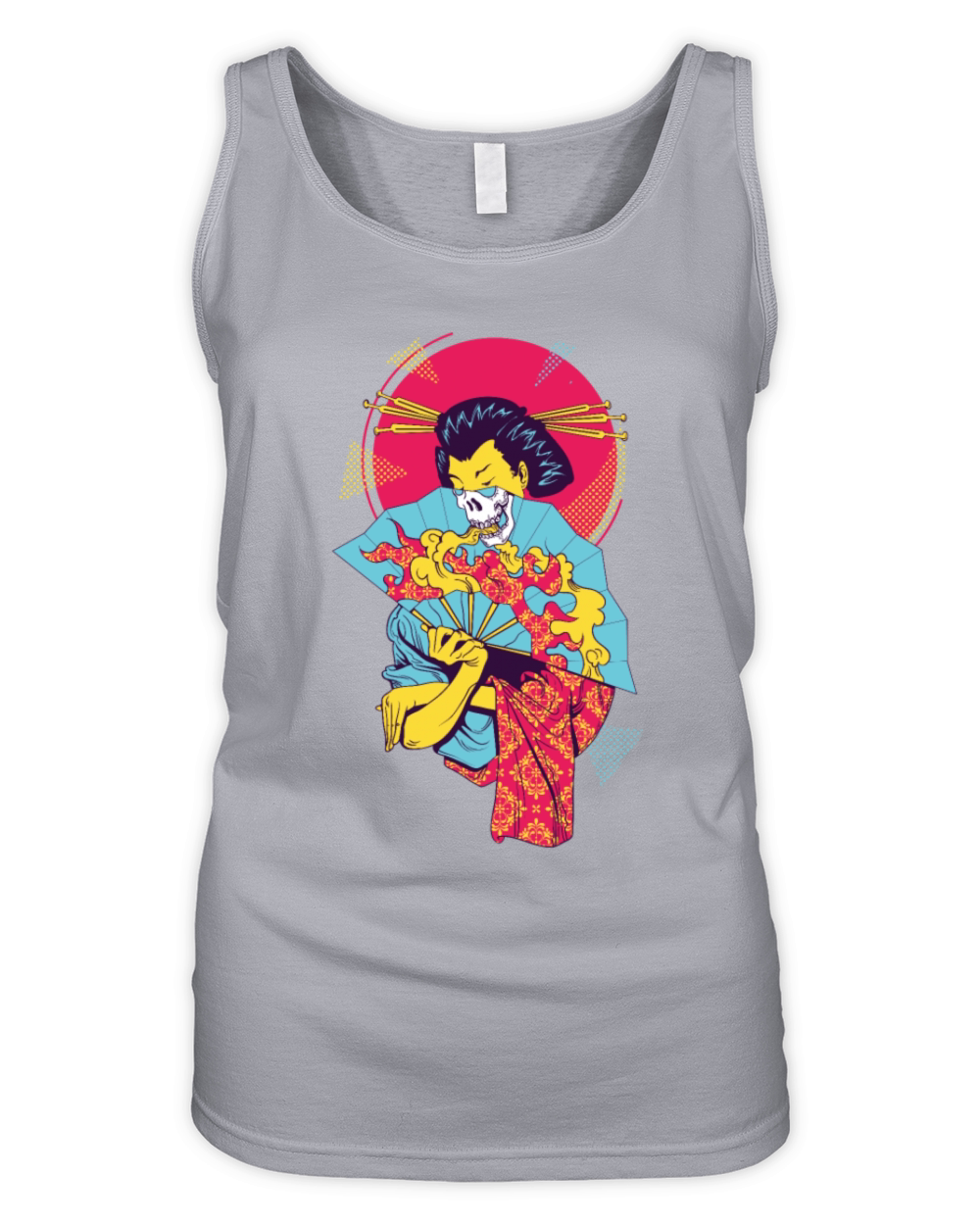 Japan Geisha girl maiko vaporwear aesthetic 70s Organic Women's Tank Top