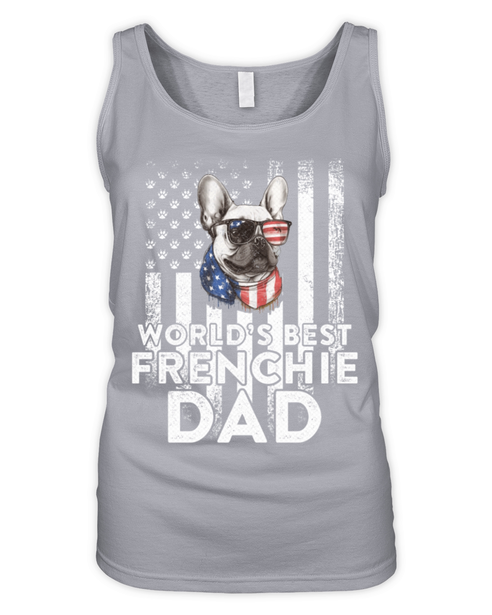 Vintage Usa Flag World s Best French Bulldog Dad Organic Women's Tank Top