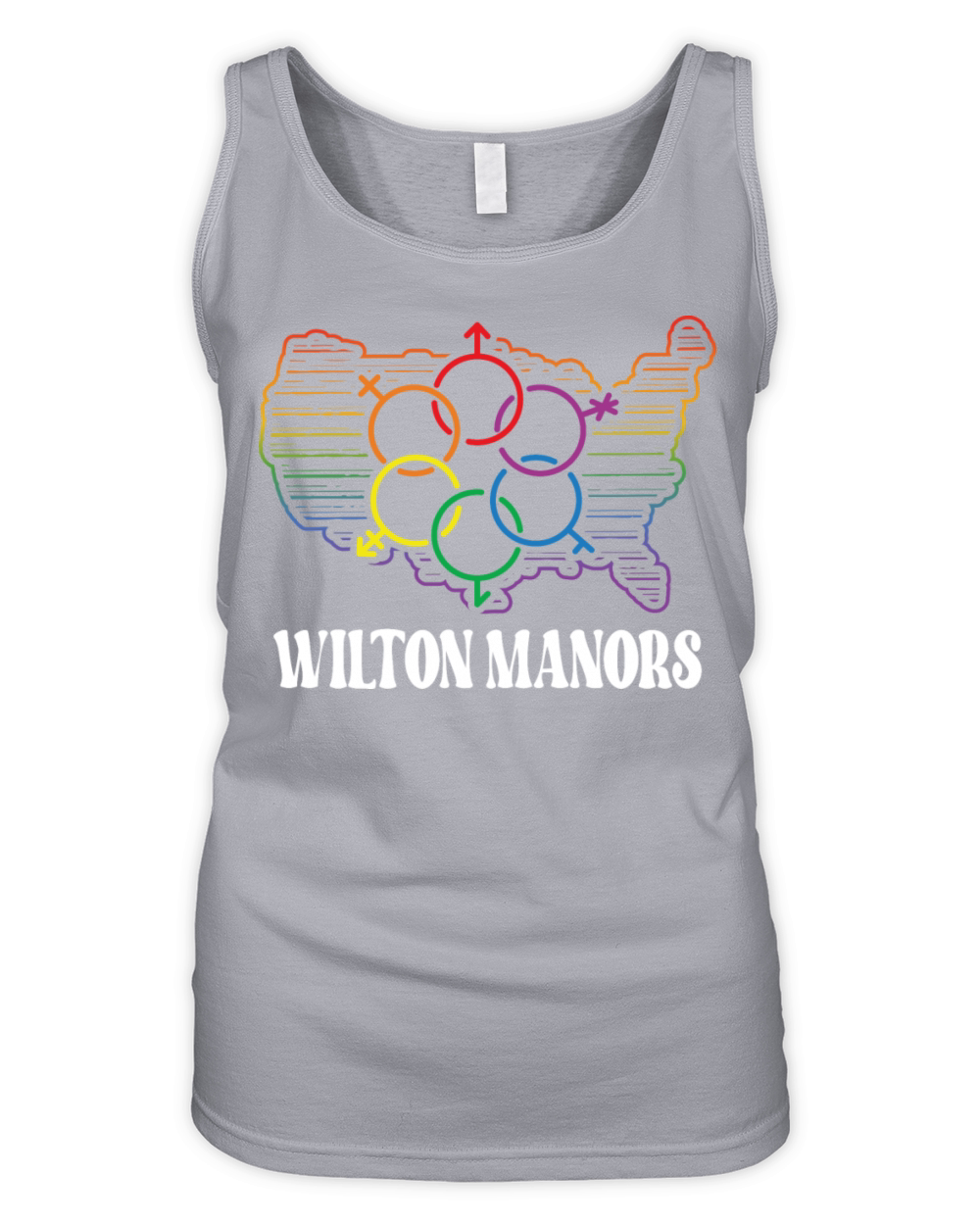 Wilton Manors Pride Month Pride Flag LGBT Communit Organic Women's Tank Top