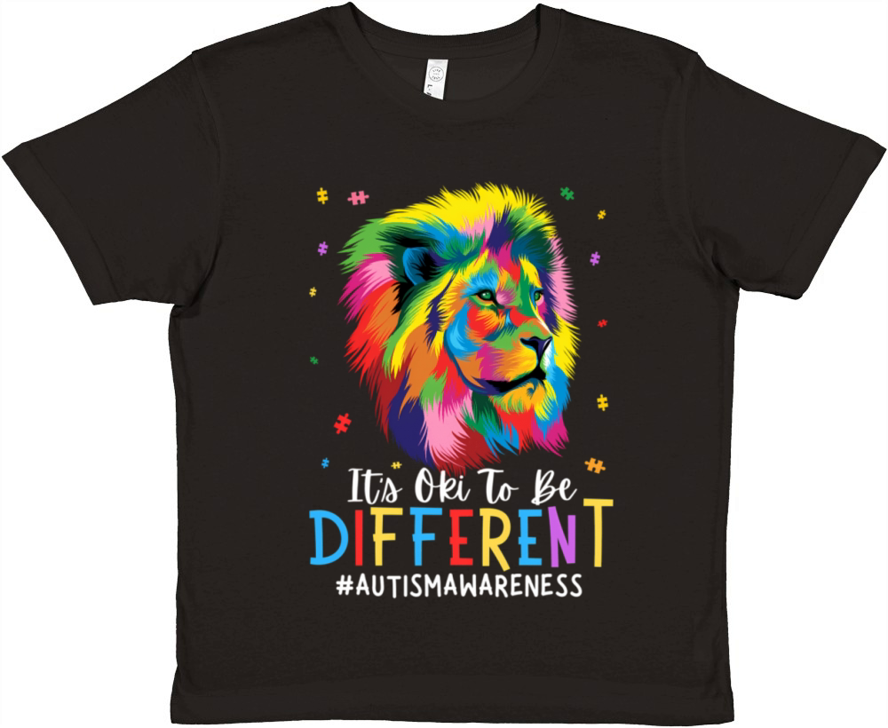 Autism Awareness ItS Oki To Be Different Premium Kids Crewneck T-shirt
