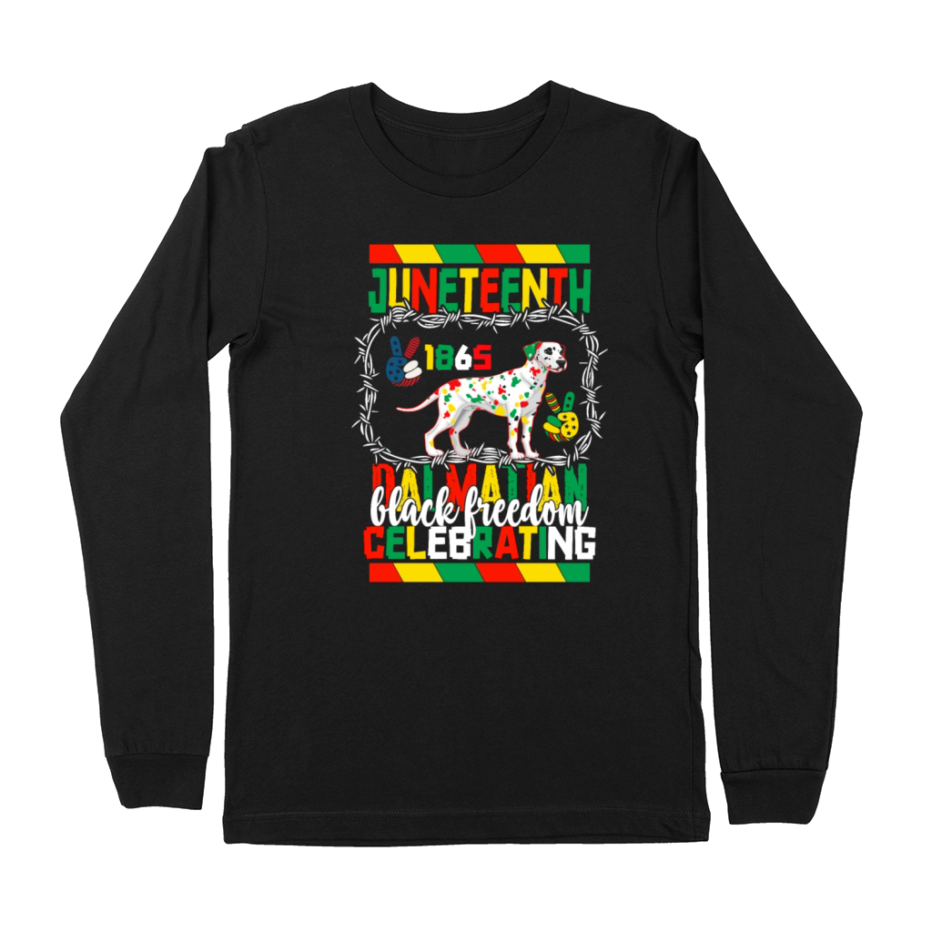 Juneteenth celebrating Dalmatian black freedom Premium Long Sleeve
