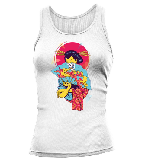 Japan Geisha girl maiko vaporwear aesthetic 70s Tank top Woman