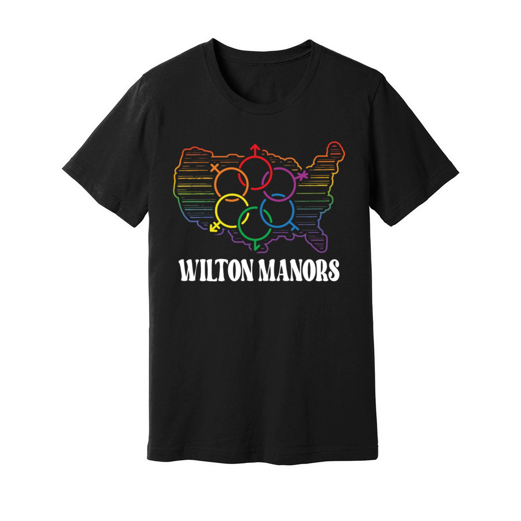 Wilton Manors Pride Month Pride Flag LGBT Communit Unisex Jersey Tee