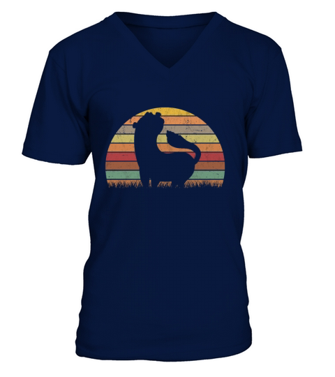 Ferret Retro Weasel Vintage V-Neck T-shirt