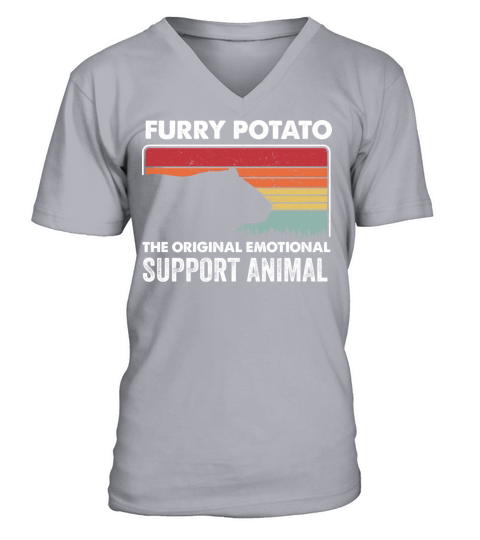 Furry Potato Vintage Guinea Pig V-Neck T-shirt