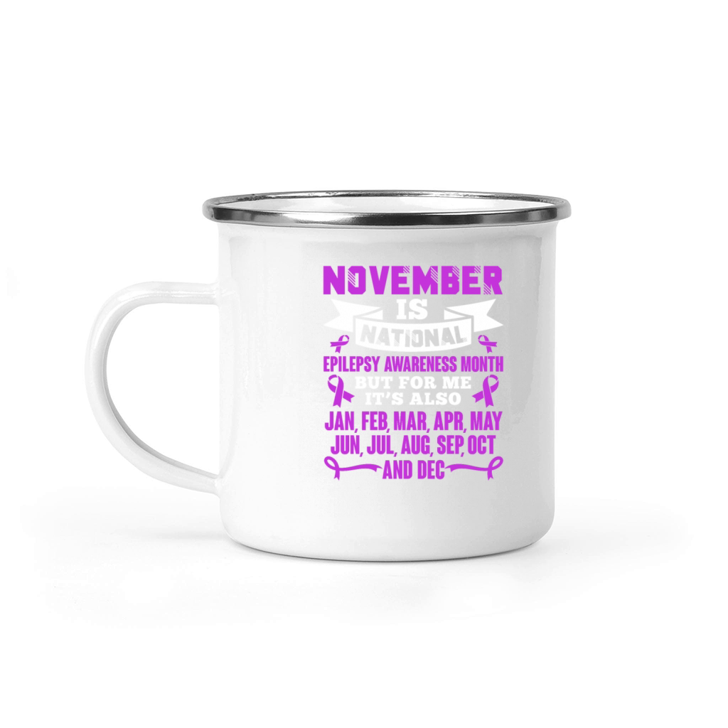 November Is National Epilepsy Awareness Month Camping Mug