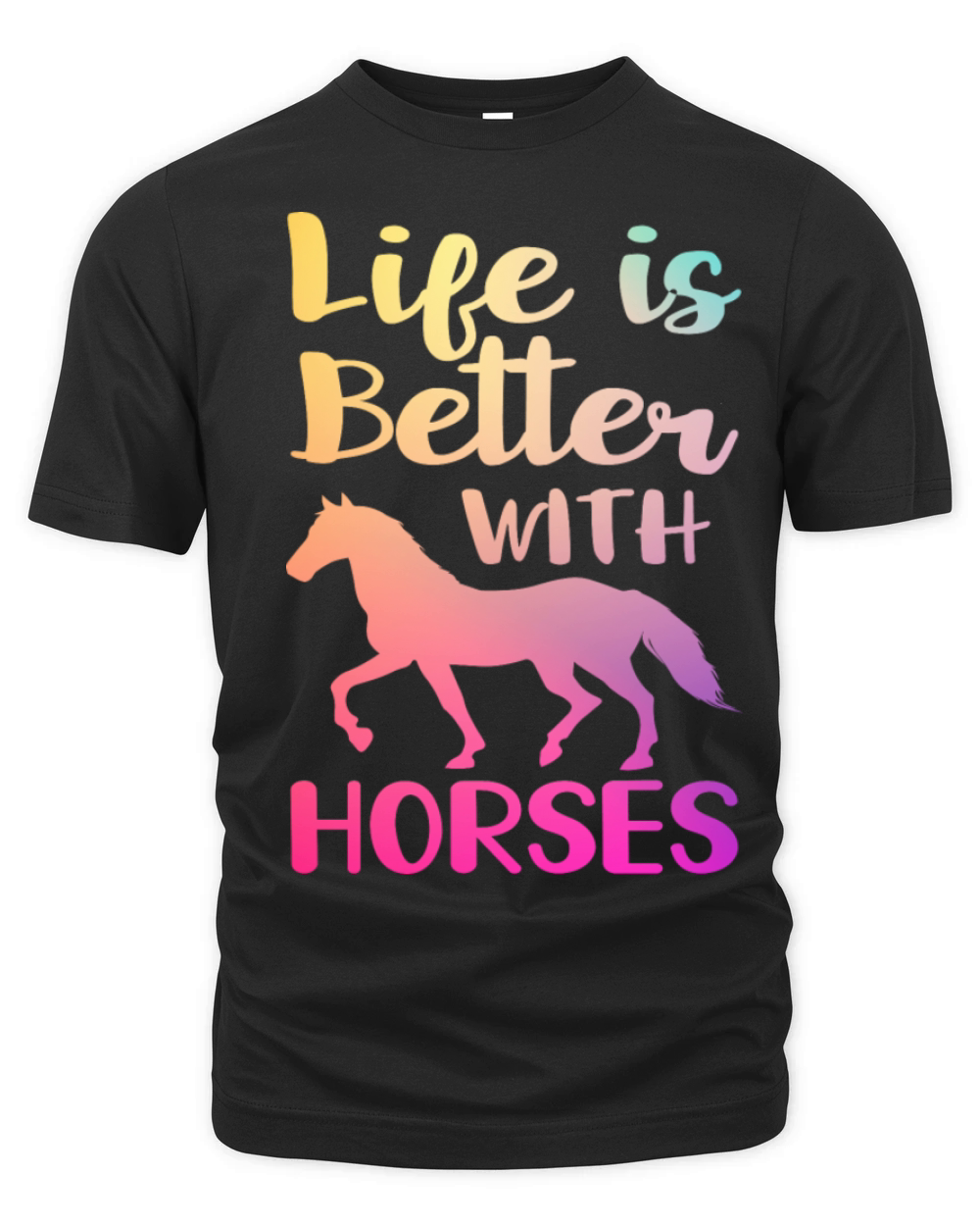 Life is Better With Horse Organic Unisex T-shirt