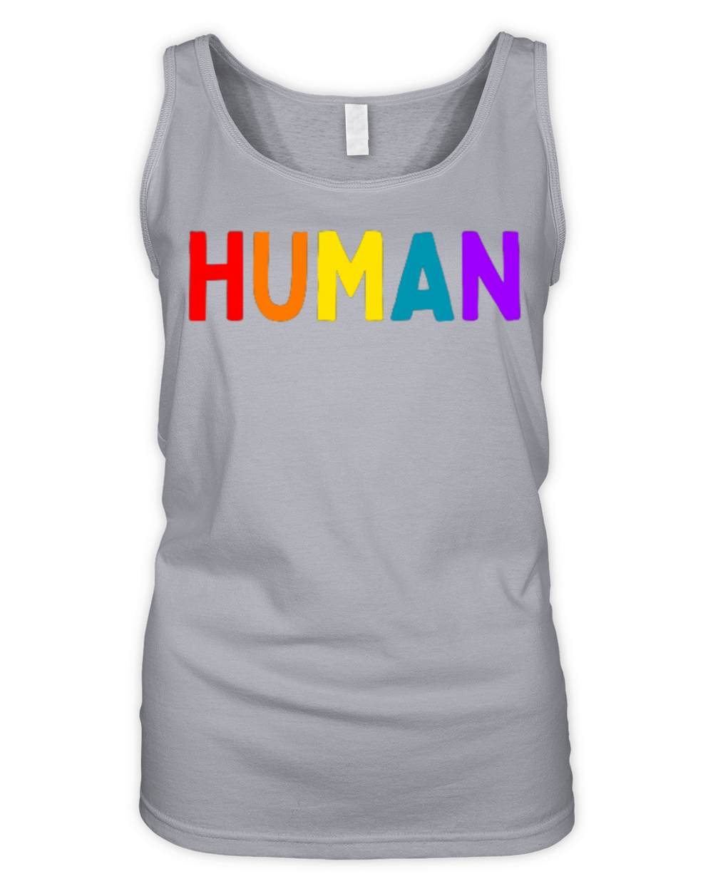 Love Pride Colorful LGBT Rainbow Quote I HUMAN Organic Women's Tank Top