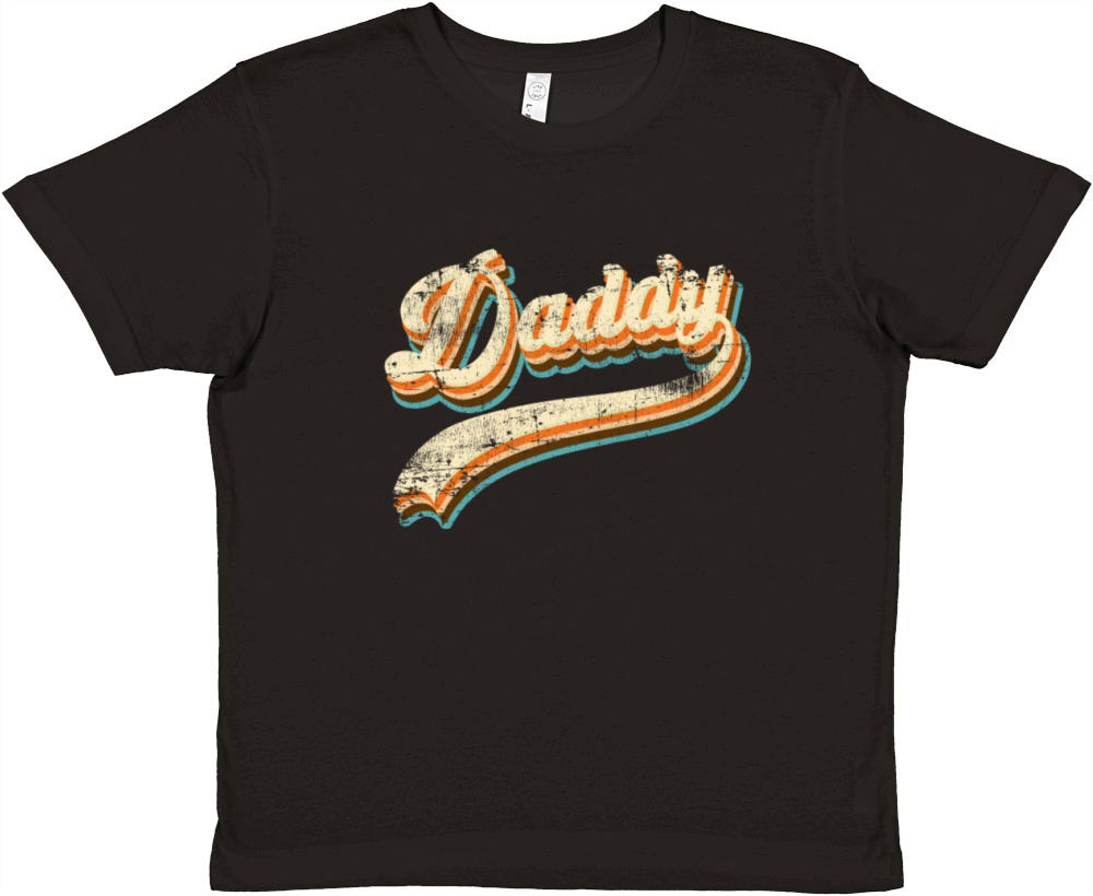 Vintage Daddy Retro Fathers Day From Daughter Son Premium Kids Crewneck T-shirt