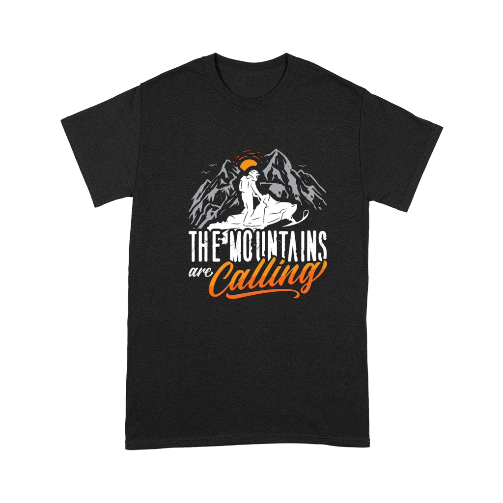 Snowmobile Racing The Mountains Are Motorsport Premium T-shirt
