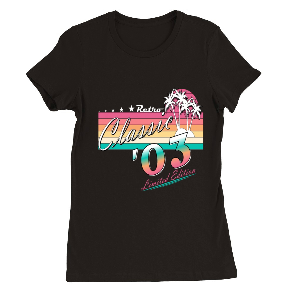20th Birthday Vintage 2003 Classic 2003 Premium Womens Crewneck T-shirt