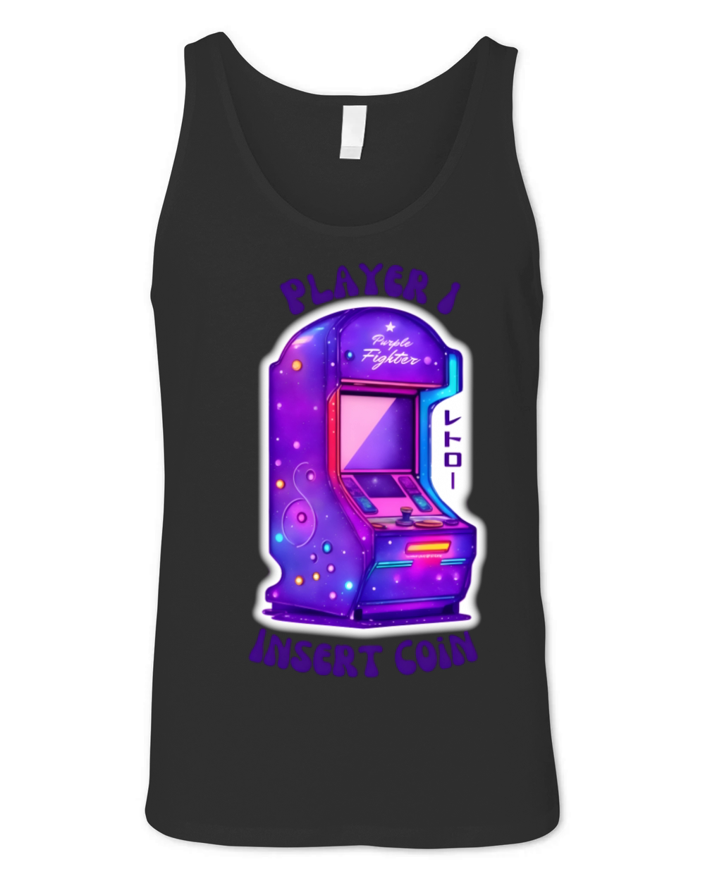 Nostalgic Lo-Fi Vintage Purple Arcade Retro Gaming Unisex Jersey Tank