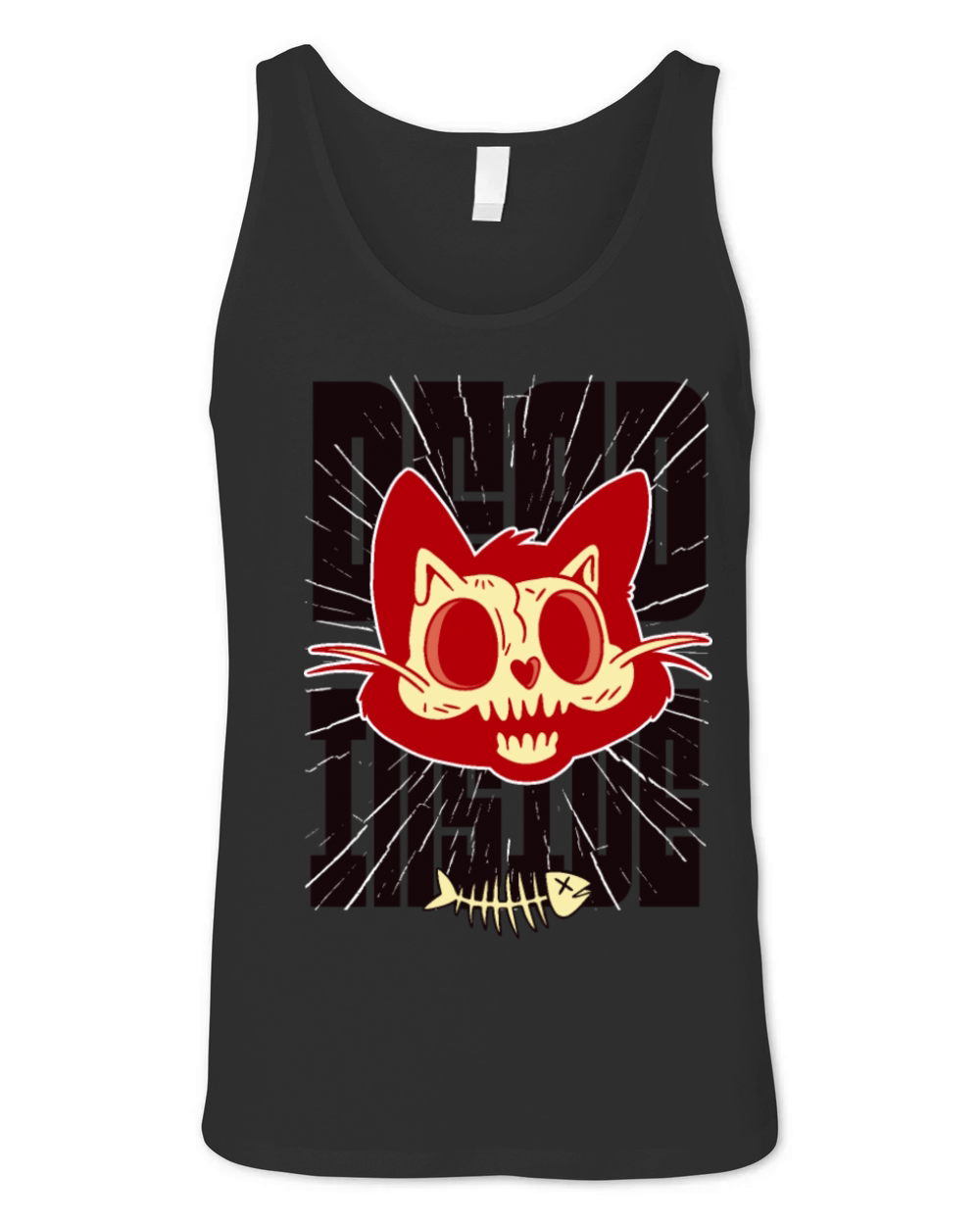 Skeleton Cat Unisex Jersey Tank