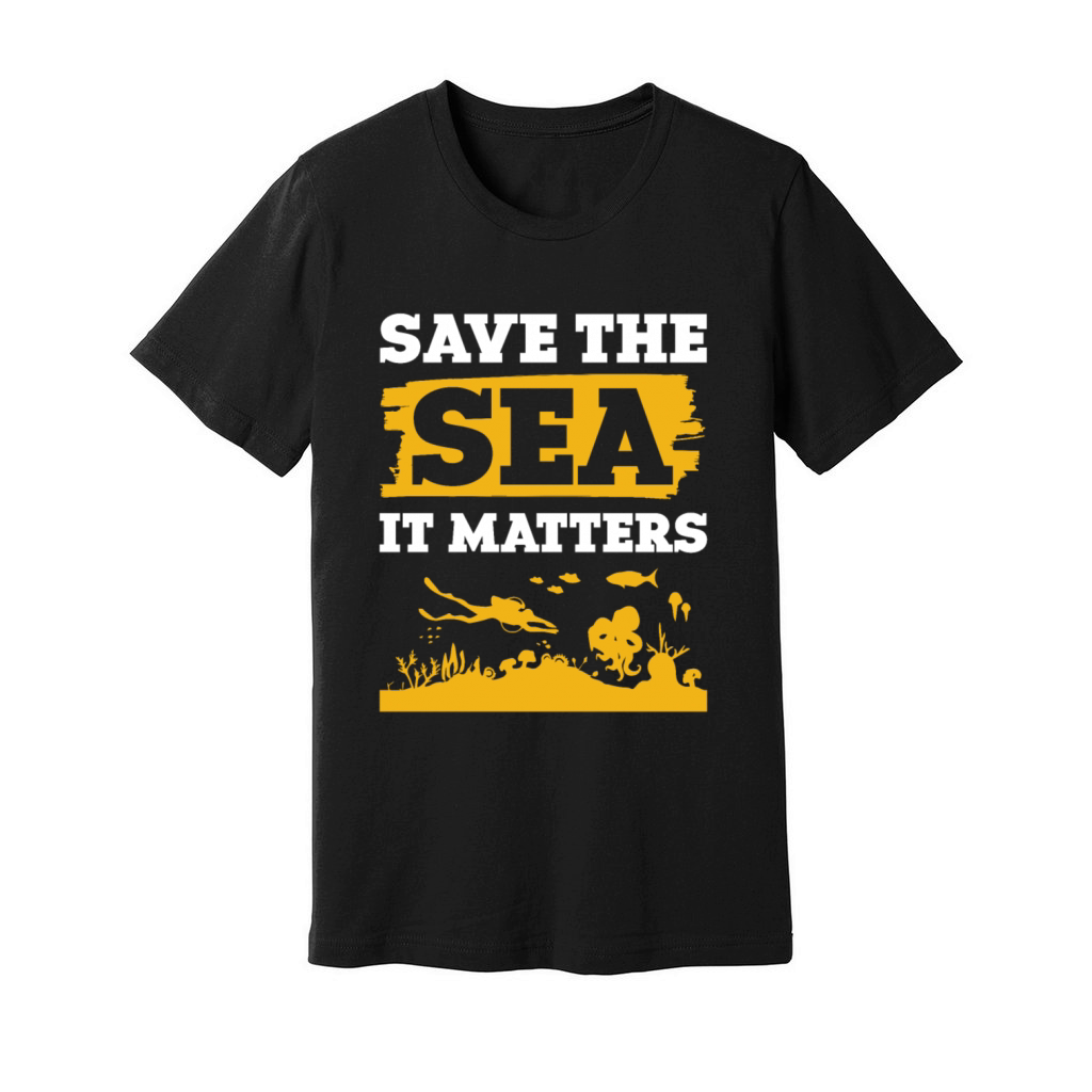 save the ocean saying Unisex Jersey Tee