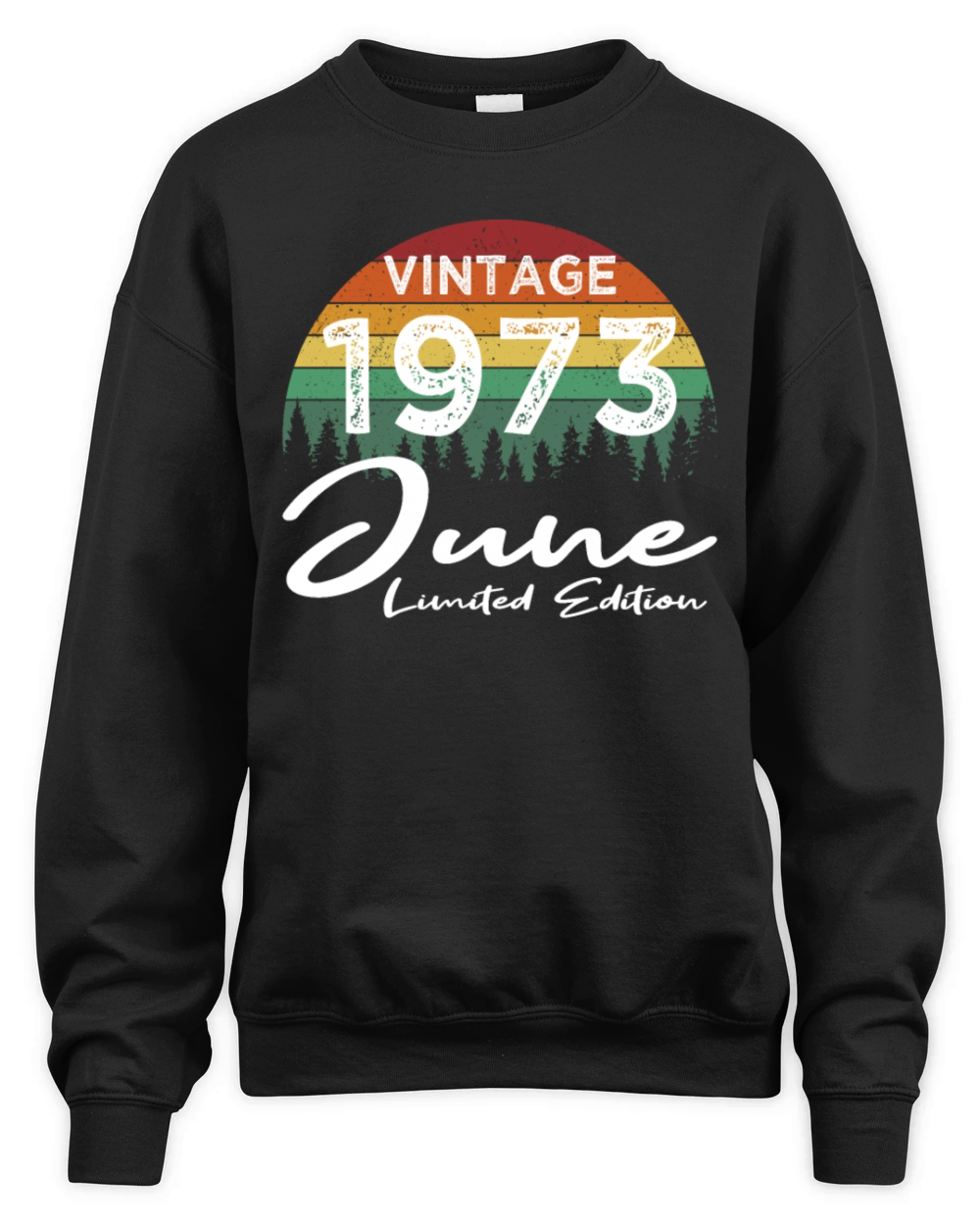 50th birthday june 1973 vintage 1973 Unisex Premium Crewneck Sweatshirt