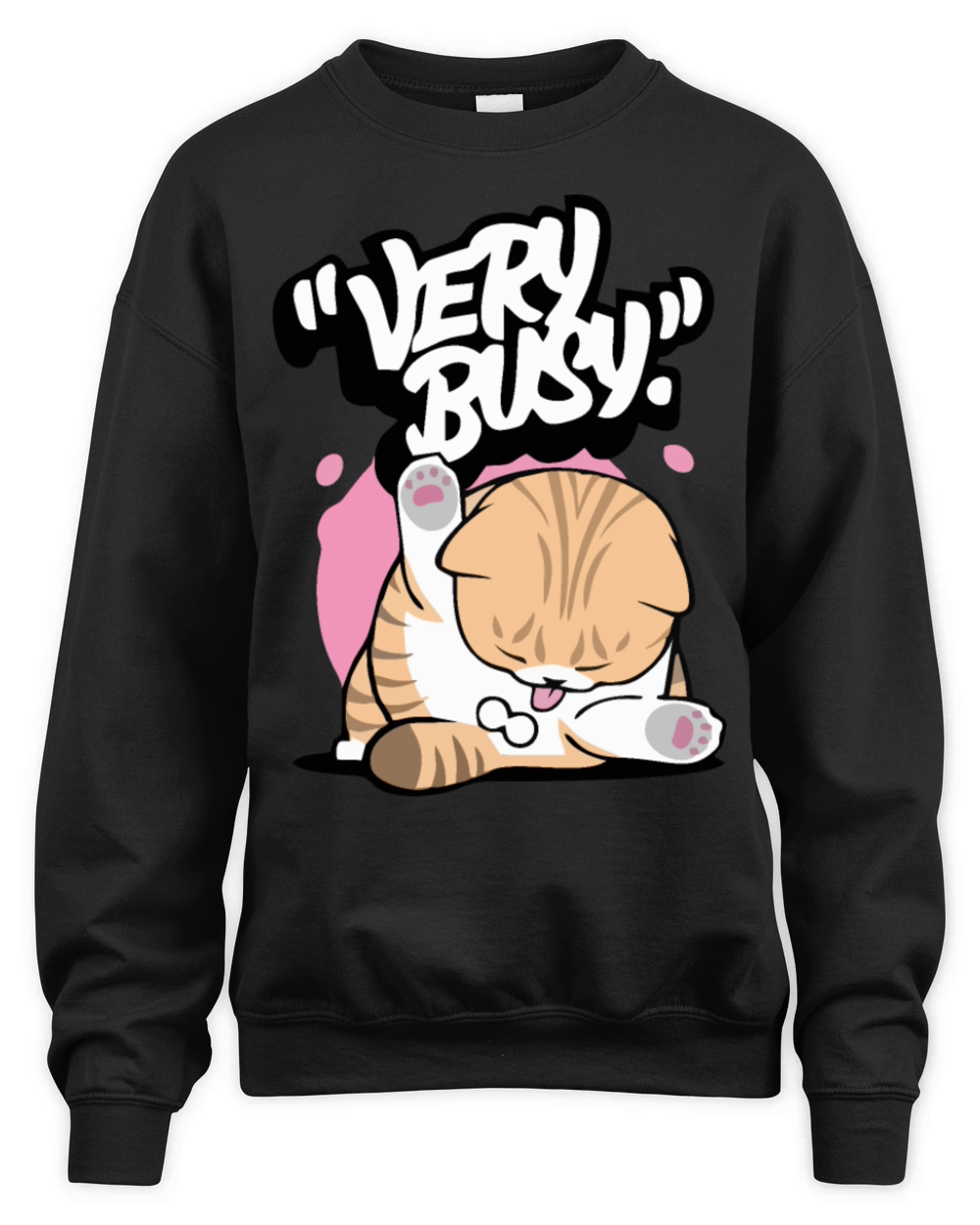 Cat shirt unisex Kawaii Trendy Kitten Very Busy Unisex Premium Crewneck Sweatshirt