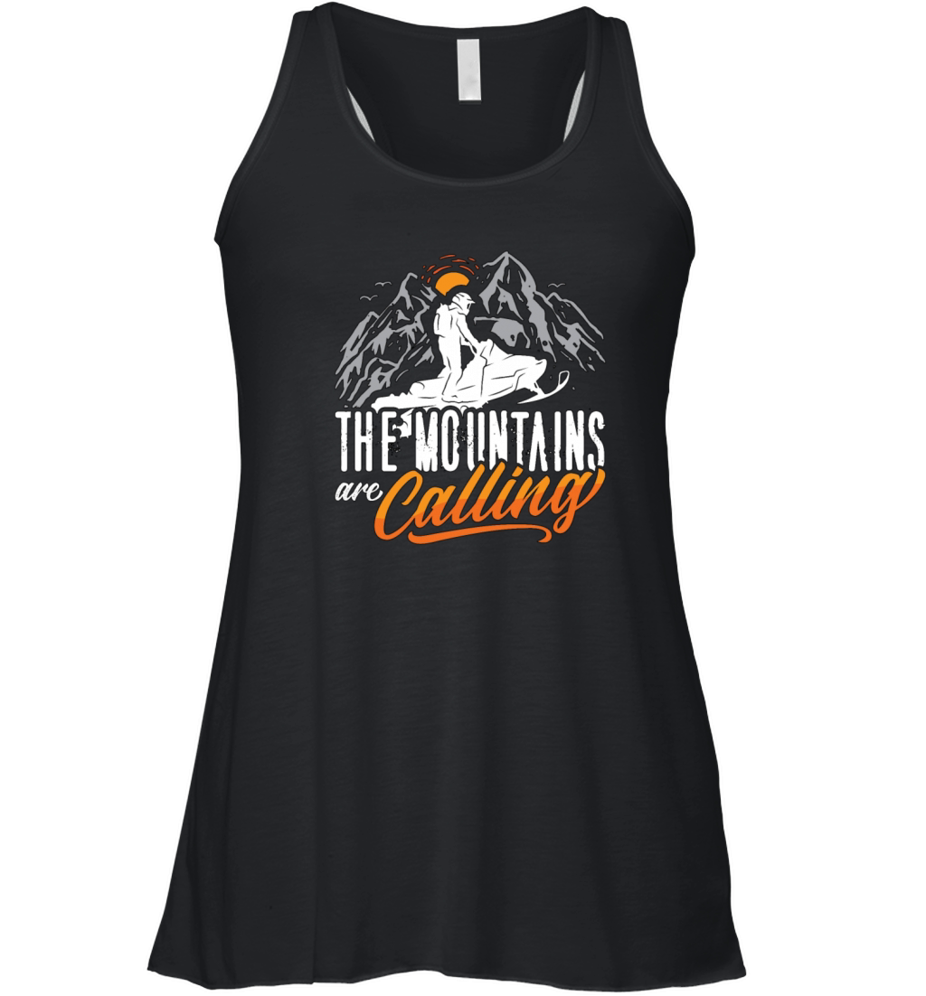 Snowmobile Racing The Mountains Are Motorsport Women's Flowy Tank Top
