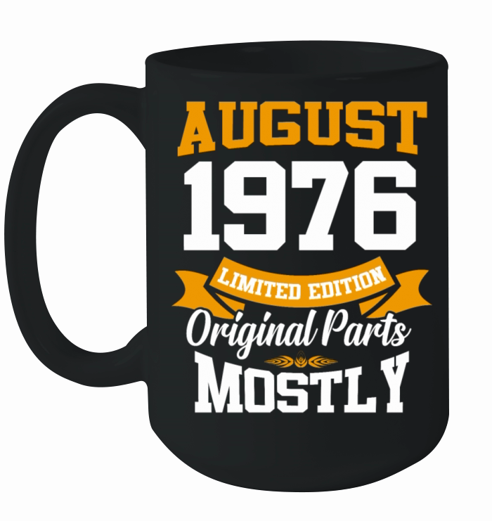 August 1976 Vintage Birthday Present Ceramic Mug
