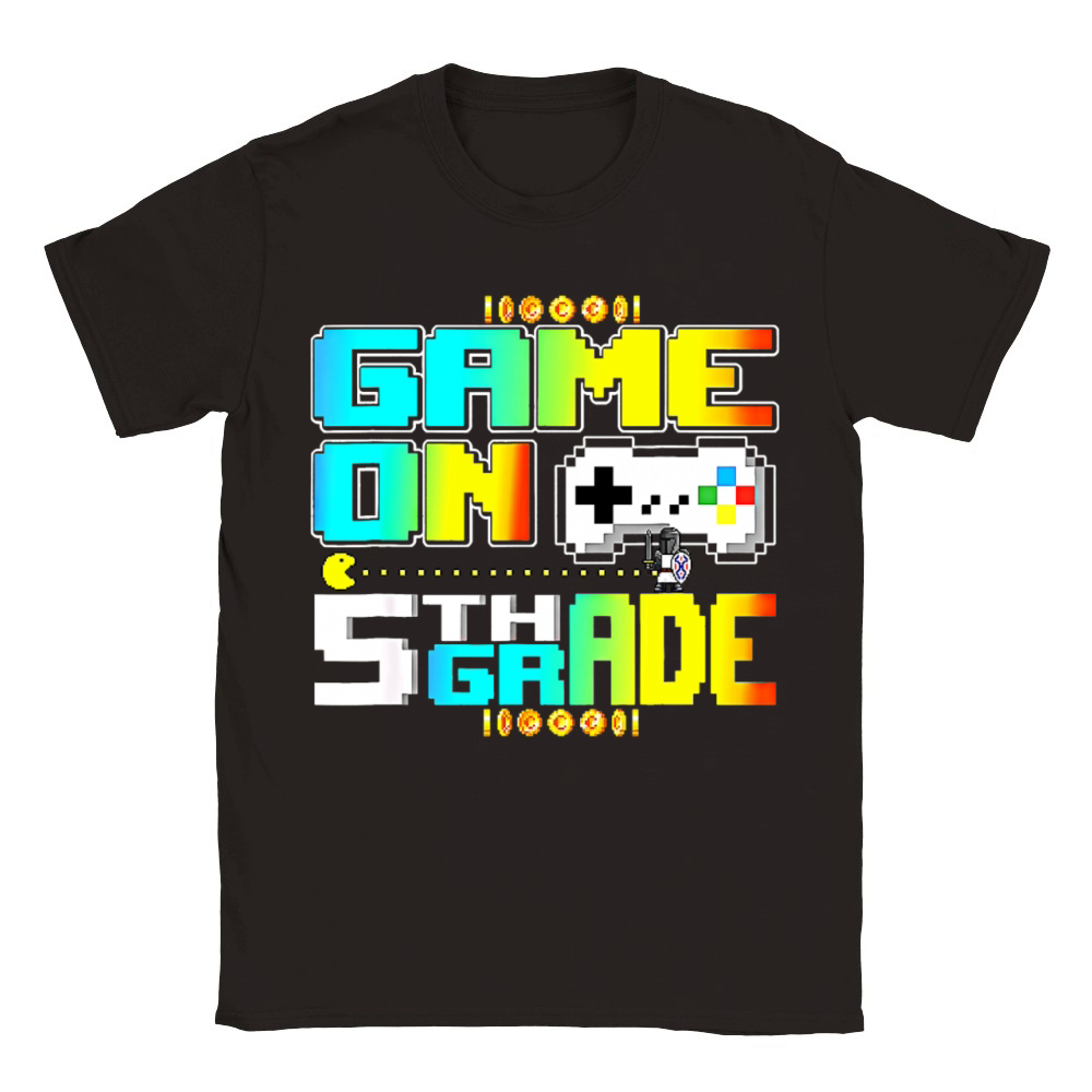Game On 5th Grade Video Gamer Back To School Classic Kids Crewneck T-shirt