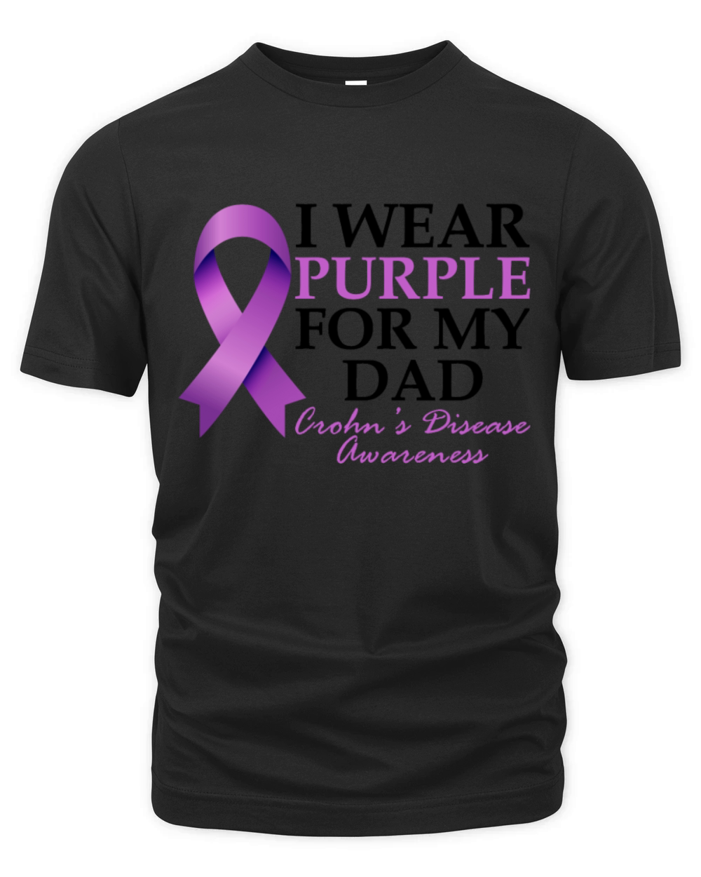 I Wear Purple For My Dad Crohns Disease Tummy Organic Unisex T-shirt
