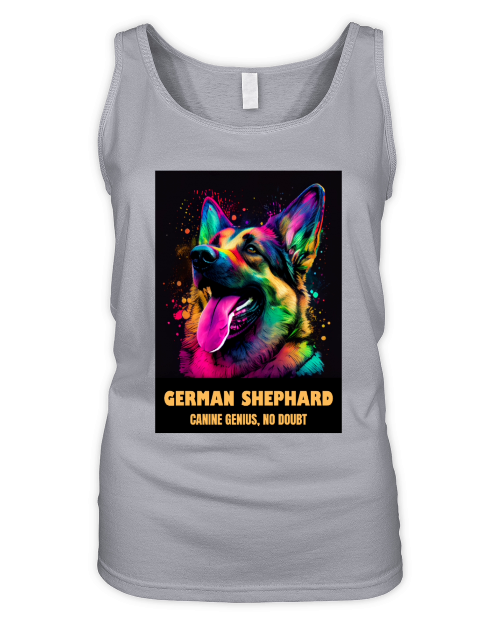 German Shephard dog portrait with funny quote Organic Women's Tank Top
