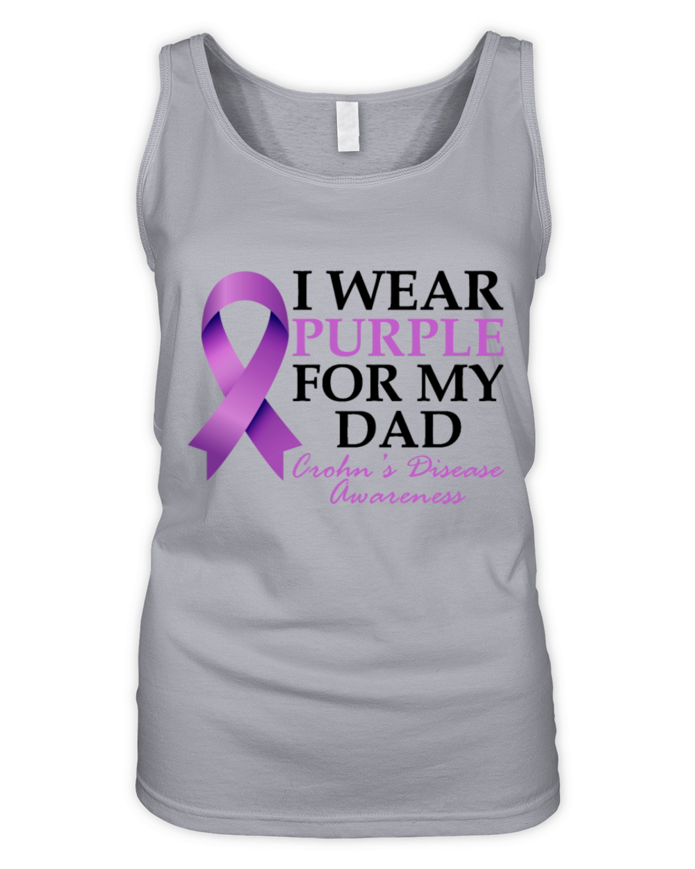 I Wear Purple For My Dad Crohns Disease Tummy Organic Women's Tank Top