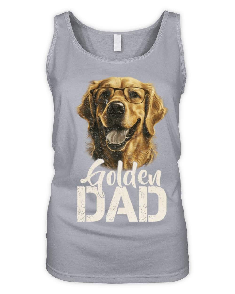 Vintage Retro Proud Golden Retriever Dad Puppy Organic Women's Tank Top