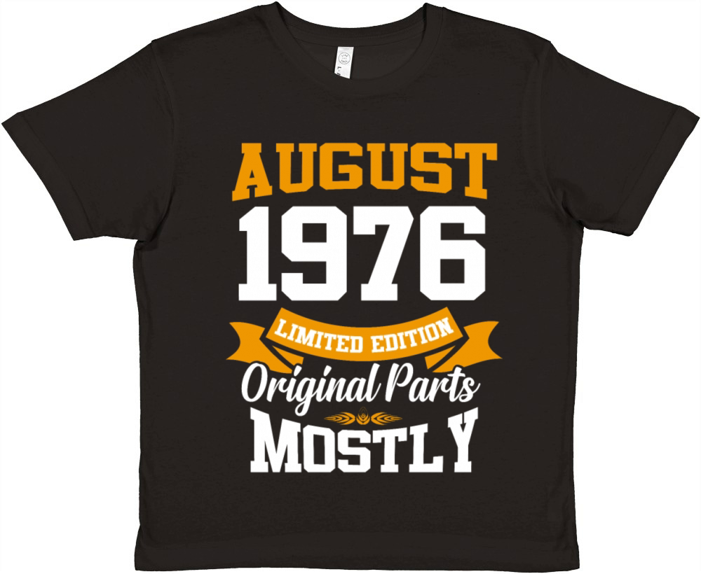 August 1976 Vintage Birthday Present Premium Kids Crewneck T-shirt