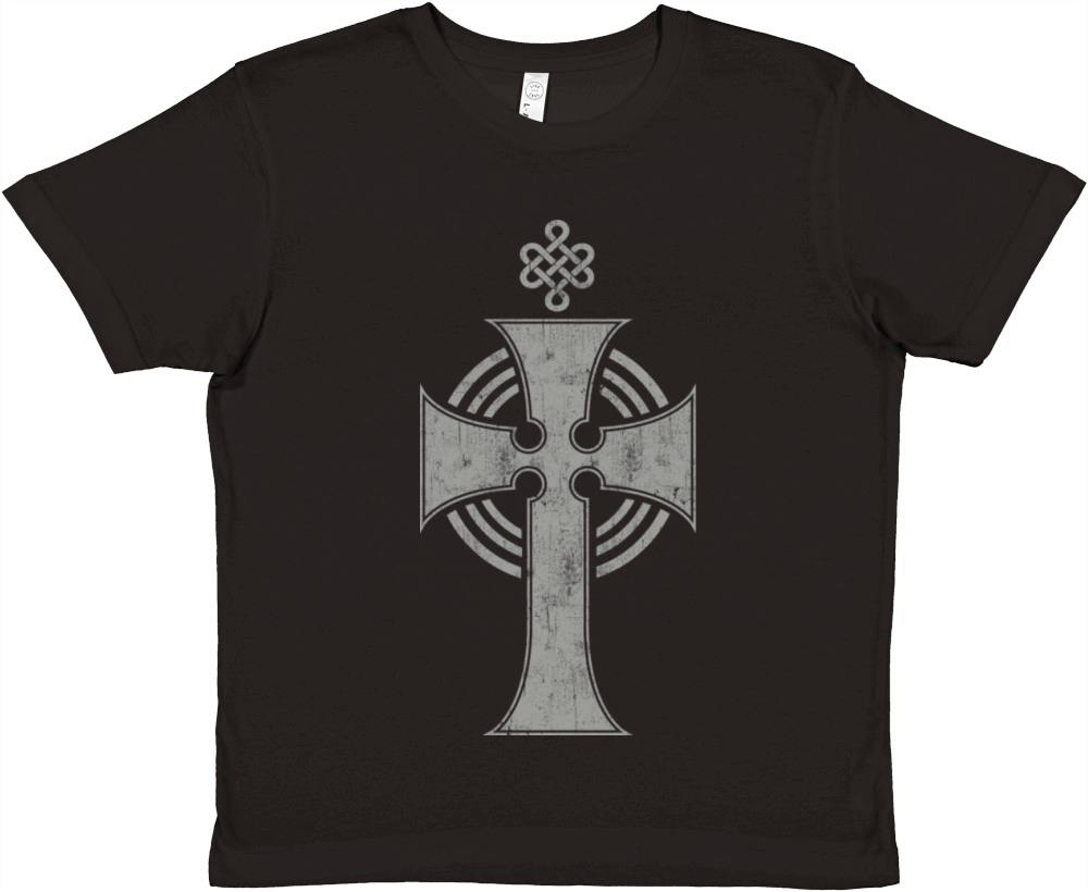 Beautiful Celtic Cross Design In Cool Vintage Premium Kids Crewneck T-shirt