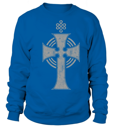 Beautiful Celtic Cross Design In Cool Vintage Sweatshirt Unisex