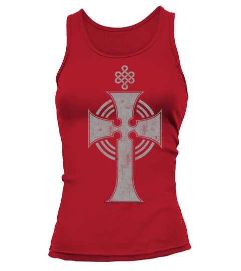 Beautiful Celtic Cross Design In Cool Vintage Tank top Woman