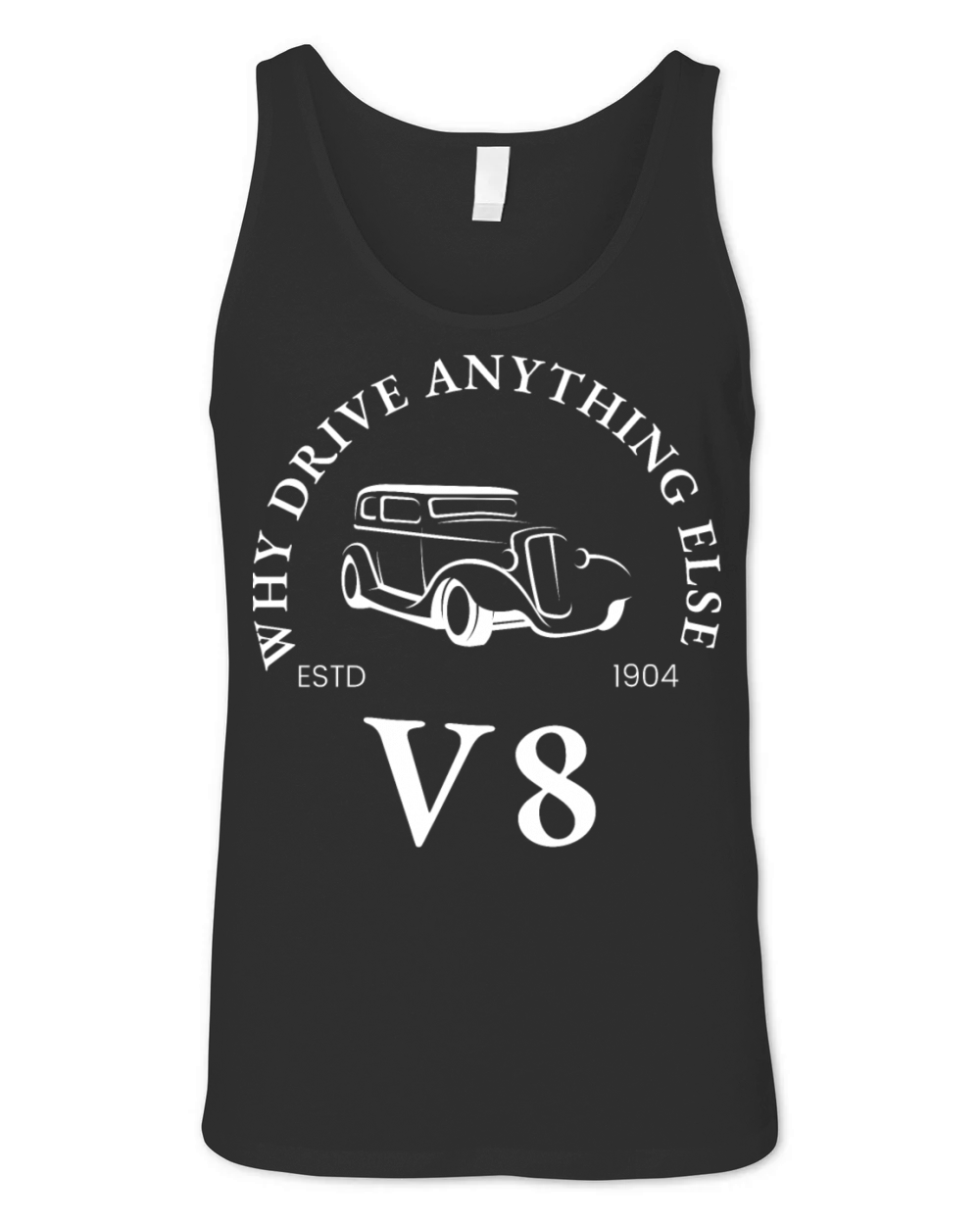 Why Drive Anything Else V8 Muscle Car Unisex Jersey Tank