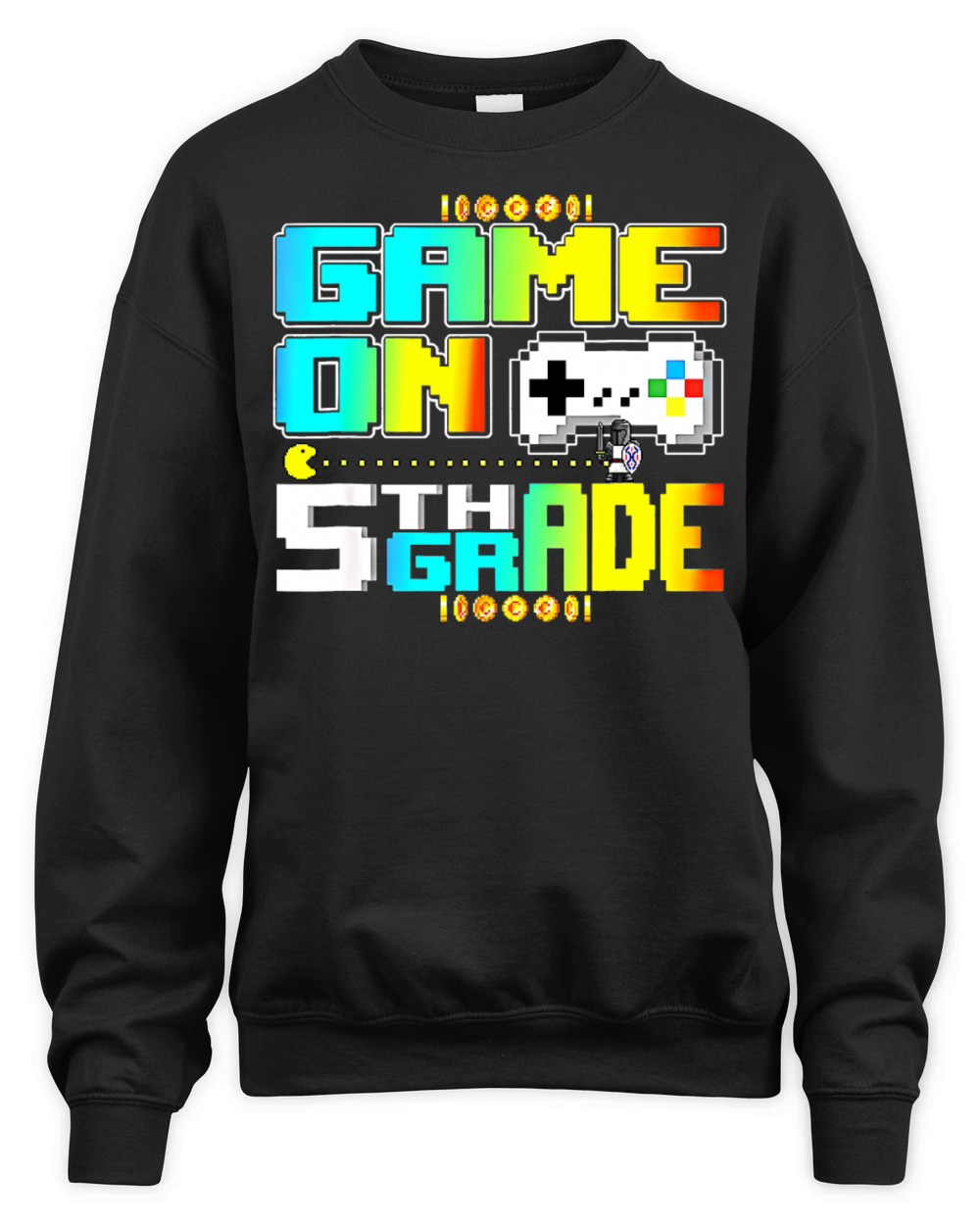 Game On 5th Grade Video Gamer Back To School Unisex Premium Crewneck Sweatshirt