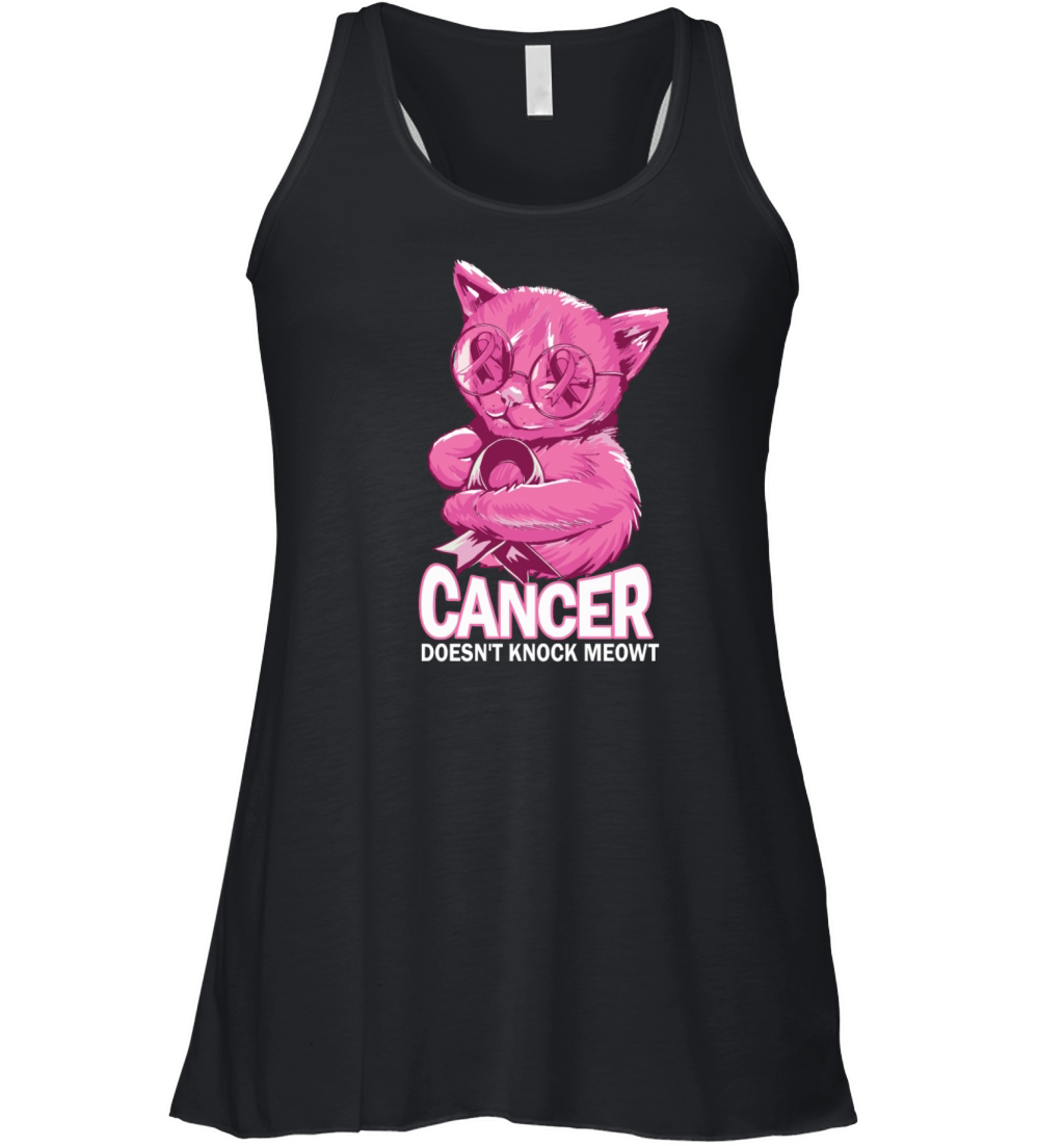 Cancer Doesnt Knock Breast Cancer Women's Flowy Tank Top