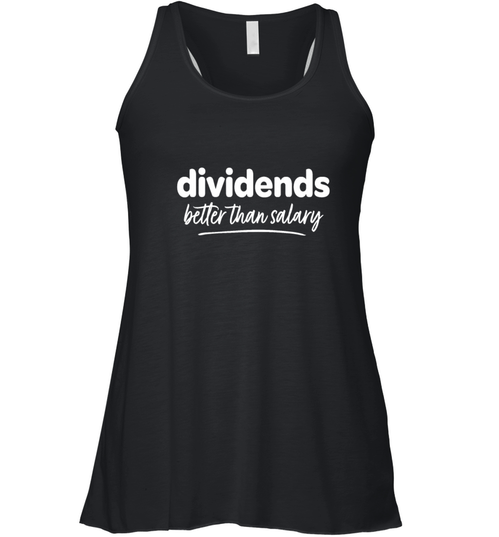 Funny Dividends Financial Independence Stock Marke Women's Flowy Tank Top