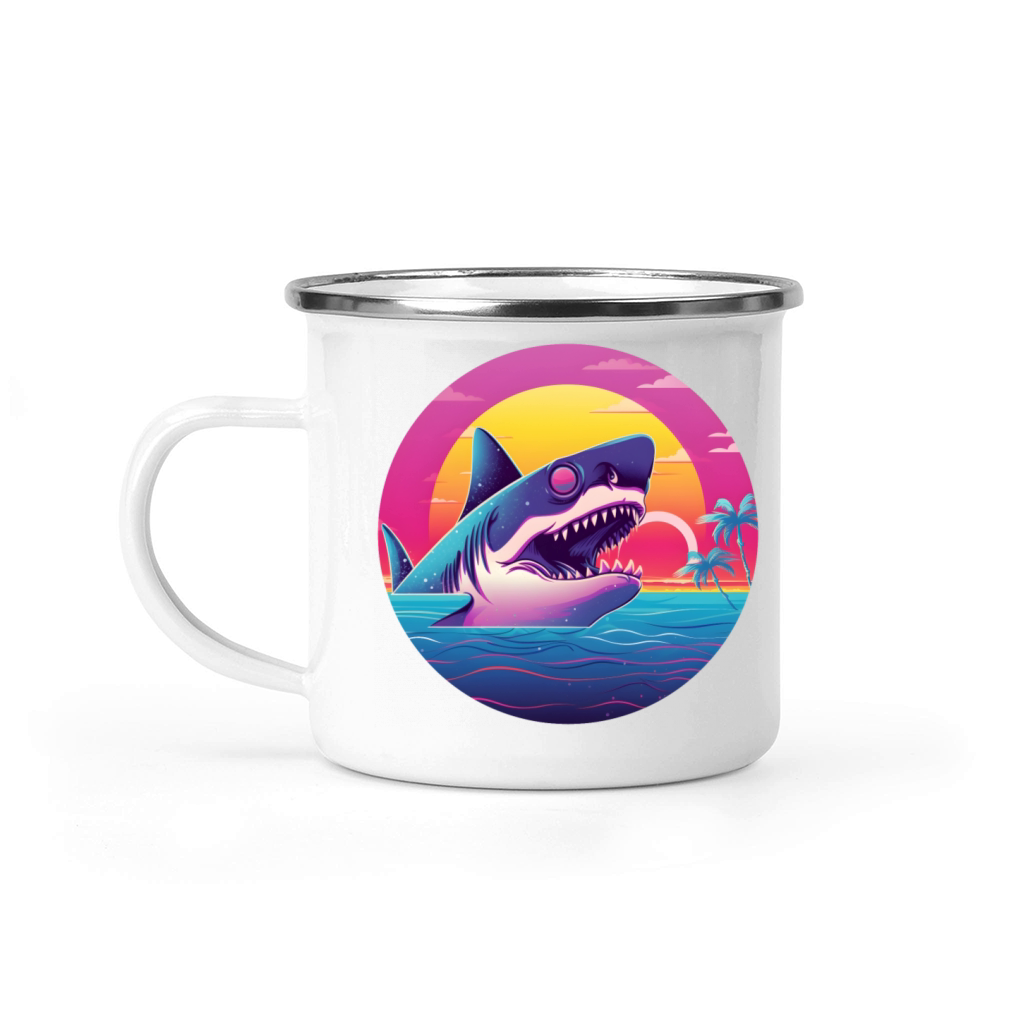 Vintage Shark Lovers Camping Mug