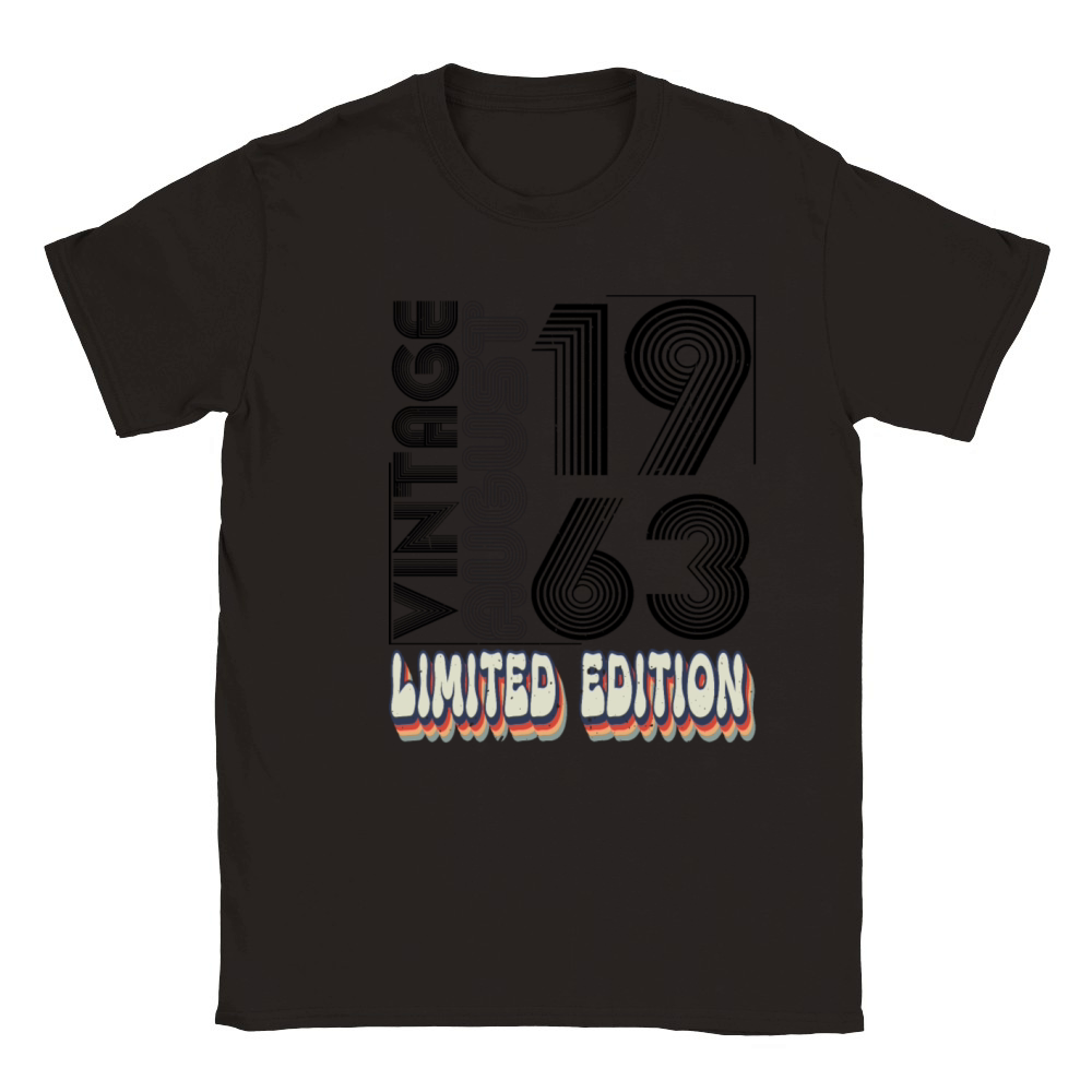 August 1963 birth Classic Kids Crewneck T-shirt